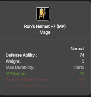 Ron's Helmet (MP) +7
